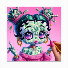 Money Doll Betty Boop 1 Canvas Print