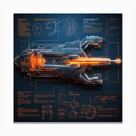 Futuristic Spaceship 5 Canvas Print