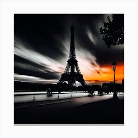 Sunset In Paris 11 Canvas Print