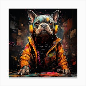 Dj Dog Canvas Print