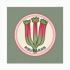 Rhubarb As A Logo (42) Canvas Print