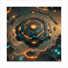 Futuristic Spaceship Canvas Print