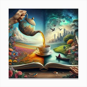 Book Of Wonders Teapot 1 Canvas Print
