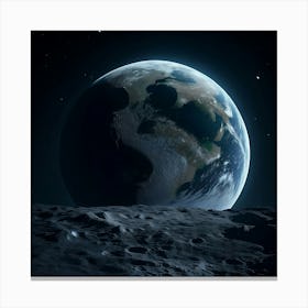 Alien Planet and Moon  Canvas Print