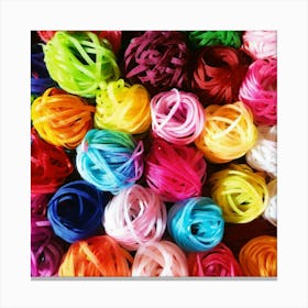 Foe Hair Ties Pile (3) Canvas Print