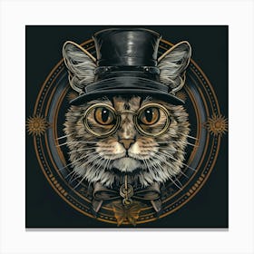 Steampunk Cat 35 Canvas Print