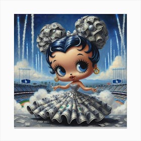 LA Dodgers 'Money Girl' Canvas Print