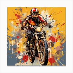 Motorcycle Rider 3 Canvas Print