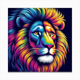 Colorful Lion 2 Canvas Print