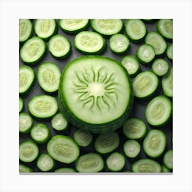 Sliced Cucumbers 4 Canvas Print