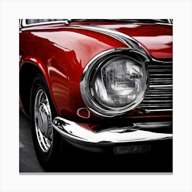 Red Vintage Old Speed Traffic Light Transportation Front Black Vehicle Luxury Car Wheel (4) Canvas Print