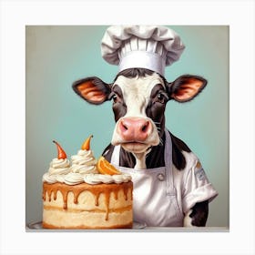 Chef Cow 9 Canvas Print