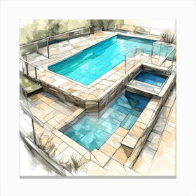 Swimming Pool Design Canvas Print