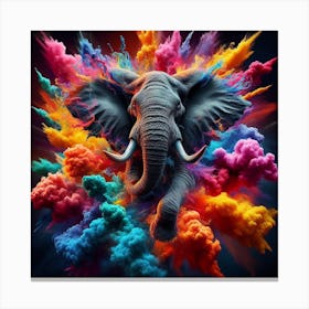 Colorful Elephant Canvas Print
