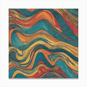 Abstract Wavy Pattern Canvas Print