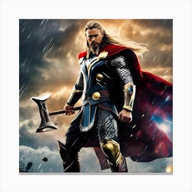 Thor god Canvas Print