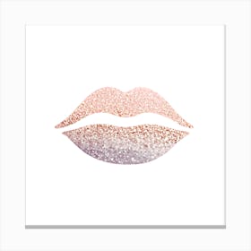 Rosegold Lips Canvas Print