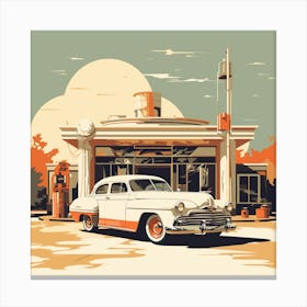 Retro Gas Canvas Print