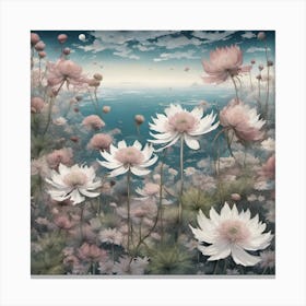 Pale daisies Canvas Print