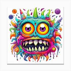 Psychedelic Monster 3 Canvas Print