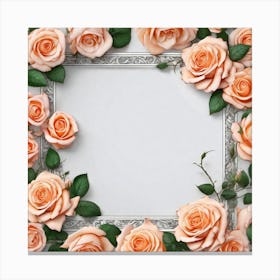 Frame With Roses 7 Canvas Print