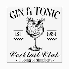 Gin And Tonic Cocktail Club 1 Canvas Print