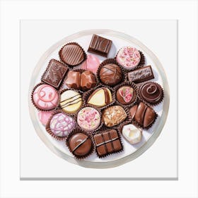 Chocolates On A Plate 21 Canvas Print