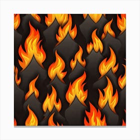 Fire Flames Seamless Pattern 2 Canvas Print