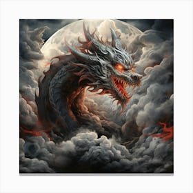Dragon In The Clouds Canvas Print
