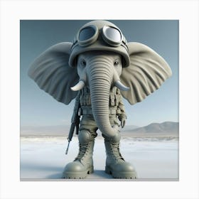 Soldier Elephant 1 Canvas Print