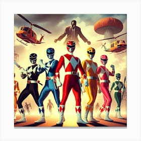 Power Rangers 6 Canvas Print