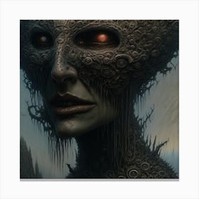 Alien Face Canvas Print