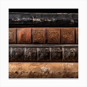 Old Books On Black Background 1 Canvas Print