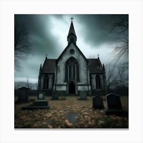 Church Graveyard Canvas Print