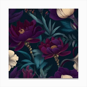 Seamless Floral Pattern 2 Canvas Print