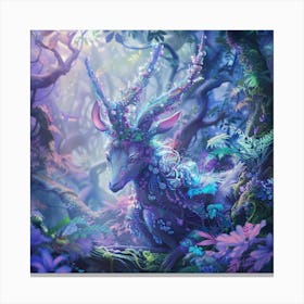 Deer In The Forest 18 Canvas Print
