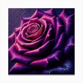 Purple big Rose 3 Canvas Print