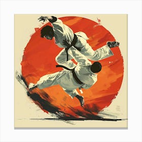 A Judo Throw Lofi Illustration 1718704668 3 Canvas Print