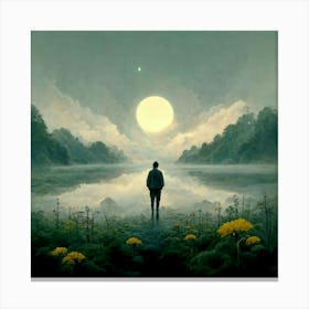 Man In The Moonlight 1 Canvas Print