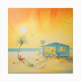 Living On The Beach Canvas Print