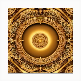 Golden Ornate Ceiling Canvas Print