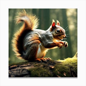 Squirrel In The Forest 184 Canvas Print
