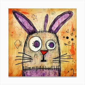 Abstract Rabbit Canvas Print