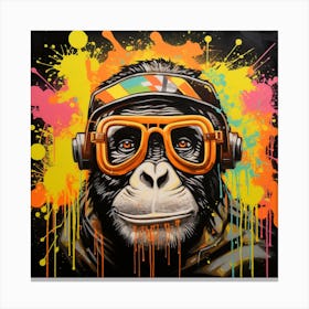 Gorilla In Sunglasses Canvas Print