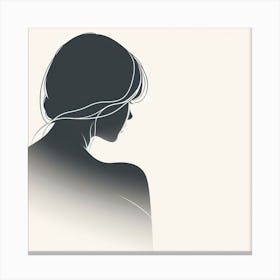 Silhouette Of A Woman Canvas Print