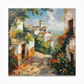 Village In Spain Canvas Print