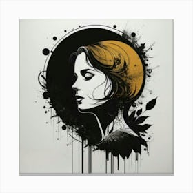 Woman'S Face Canvas Print