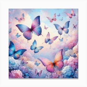 Butterflies In The Sky 1 Canvas Print