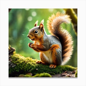 Squirrel In The Forest 284 Canvas Print