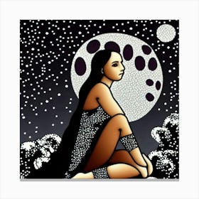 Moon watcher Canvas Print